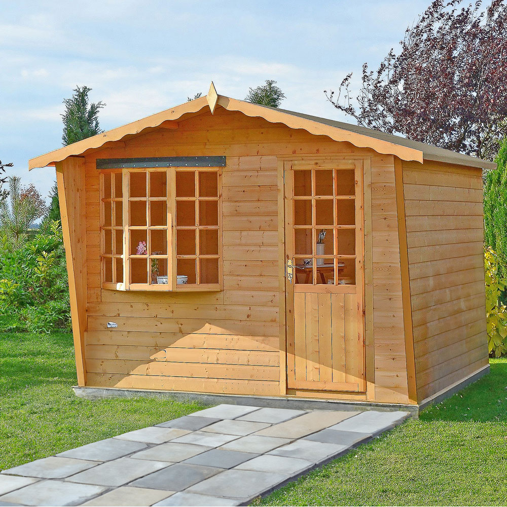 Shire Goodwood 10 x 8ft Shiplap Style C Security Cabin Apex Summerhouse Image 2