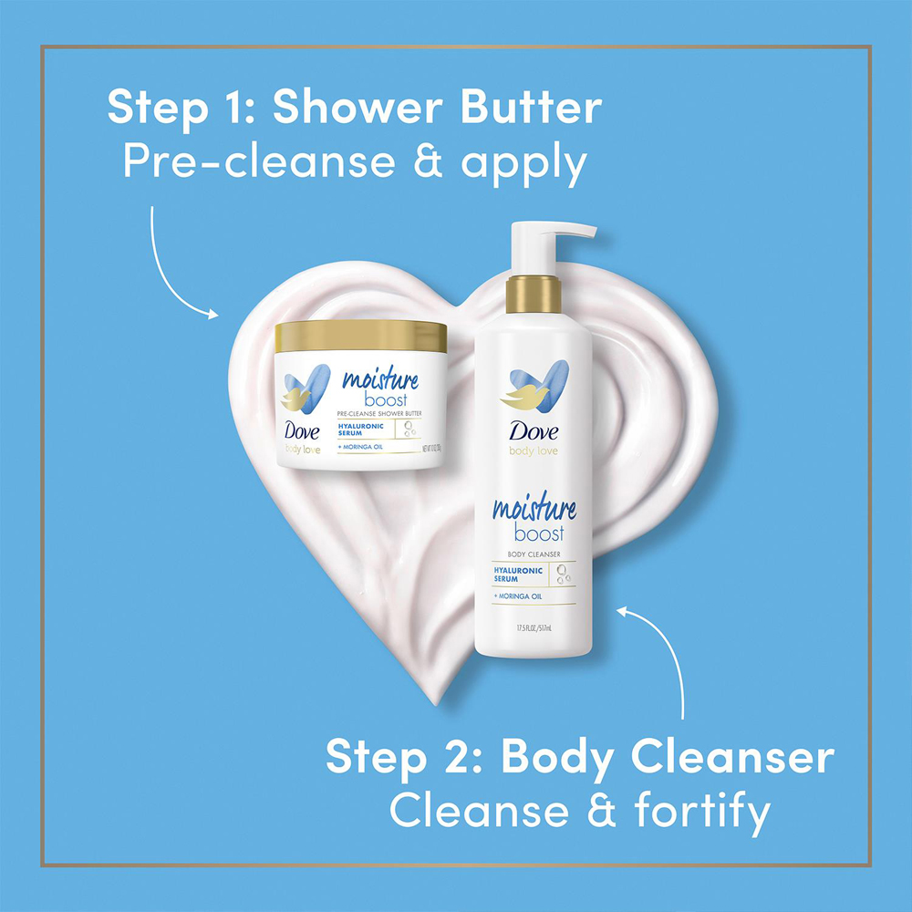 Dove Body Love Moisture Boost Pre Cleanse Shower Butter 283ml 24 Pack Image 4