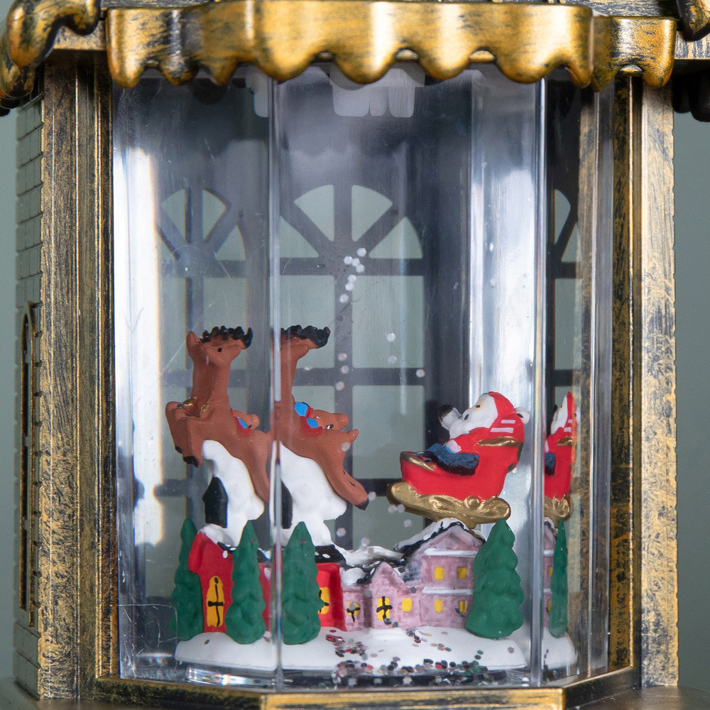 Samuel Alexander Dual Powered Santa Sleigh Scene House Water Spinner Christmas Decoration 20cm Image 9