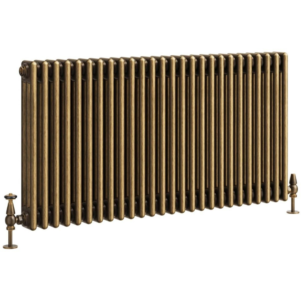 Go Bathrooms Clarence Antique Brass 3 Column 26 Section Radiator 600 x 1190mm Image 1