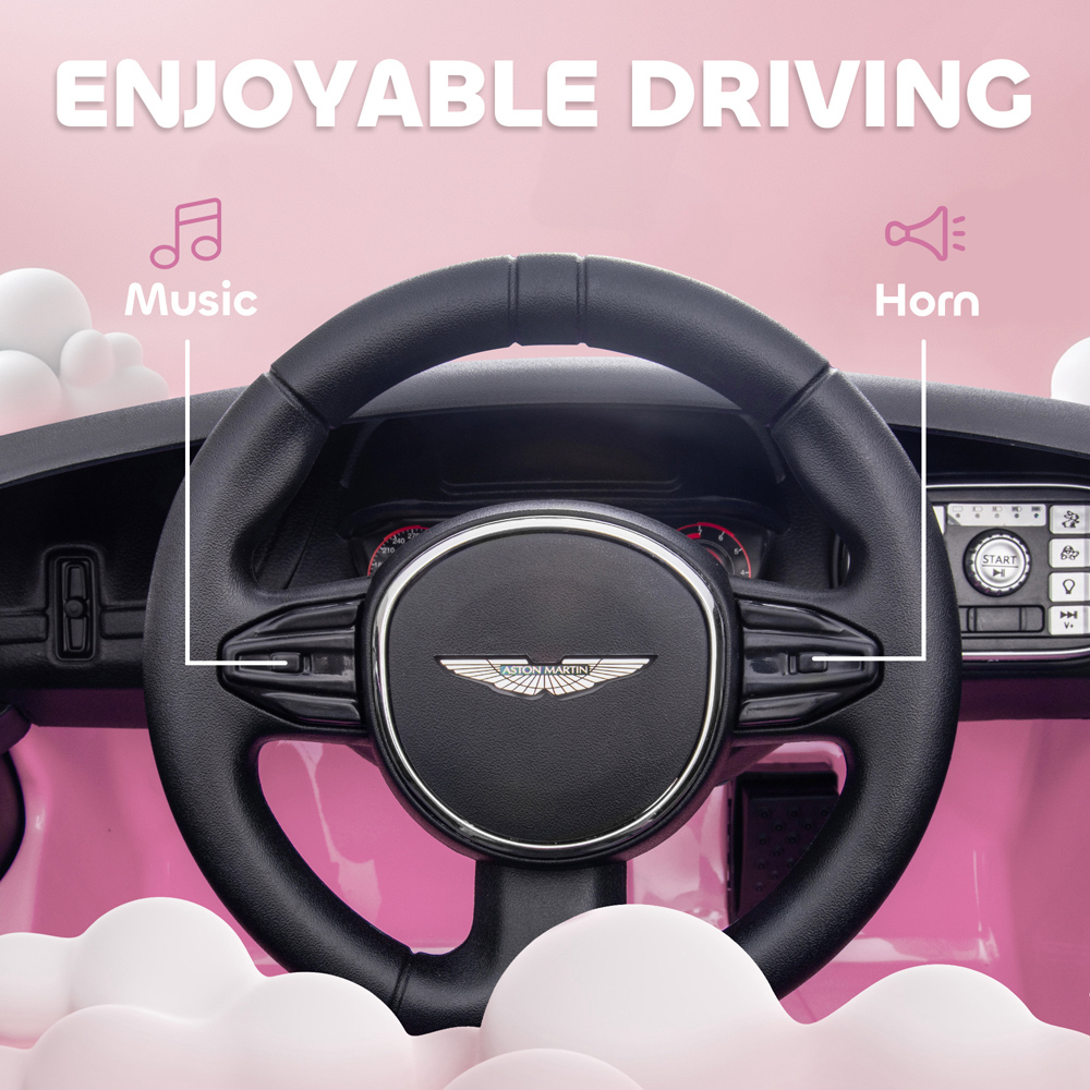 Tommy Toys Pink Aston Martin DBX Licensed Kids Electric Car with Remote 12V Image 7