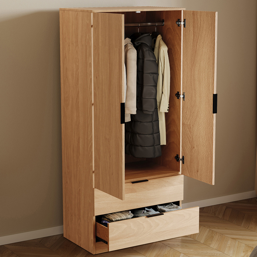 VIDA DESIGNS Trega 2 Drawer 2 Door Pine Wardrobe Image 4