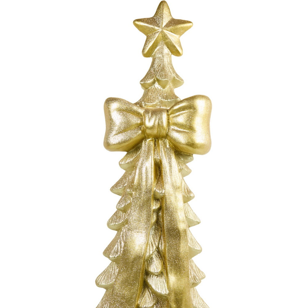 Gold and Champagne Bow Christmas Tree Decoration Image 2