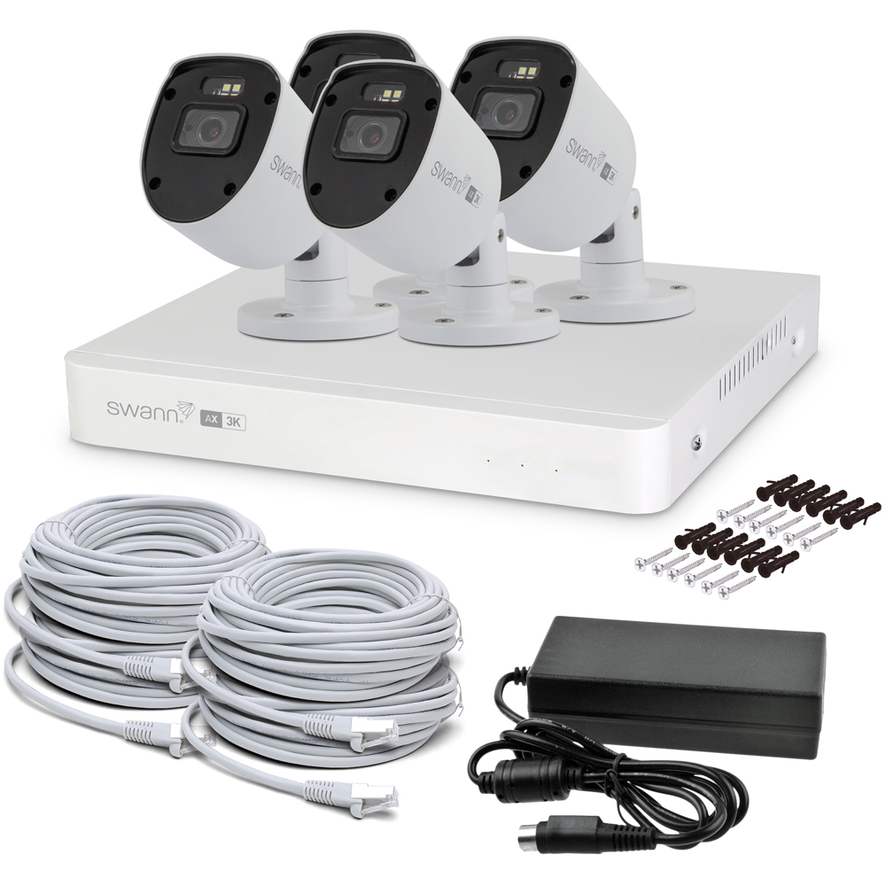 Swann AdvancedX Wired NVR CCTV 3K Bullet Camera Kit with 1TB HDD Storage Image 1