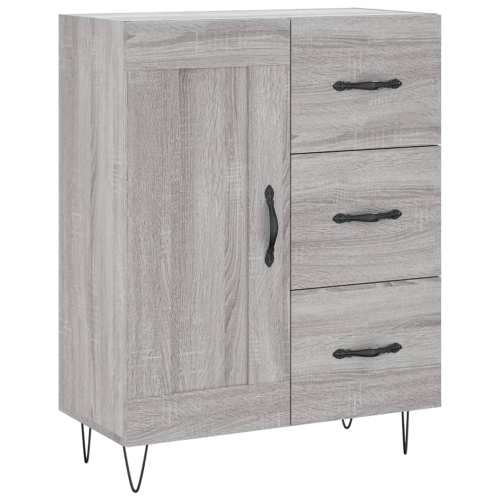 vidaXL 3 Door 3 Drawer Grey Sonoma Highboard Image 7