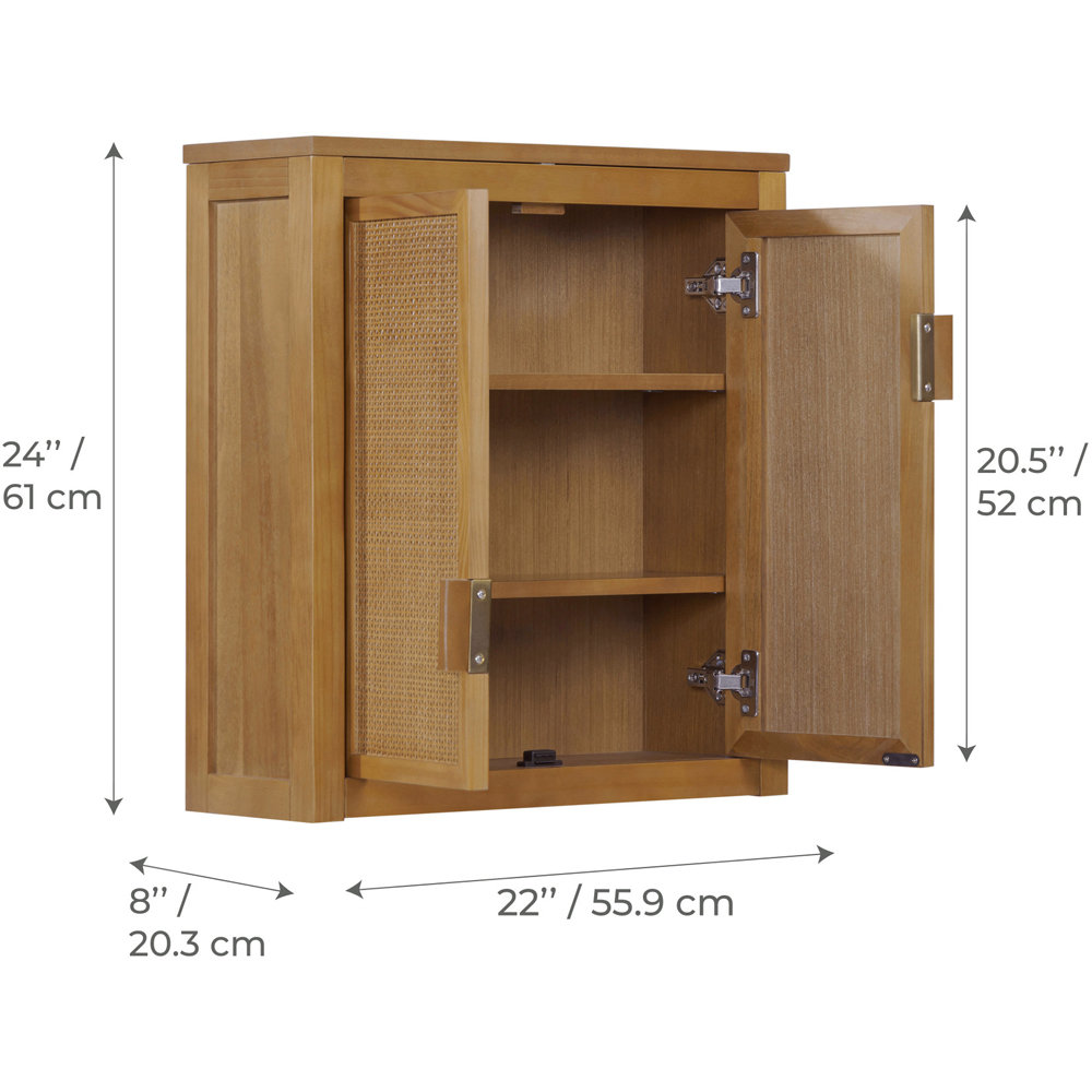 Teamson Home Hatteras 2 Door Natural Wall Cabinet Image 9