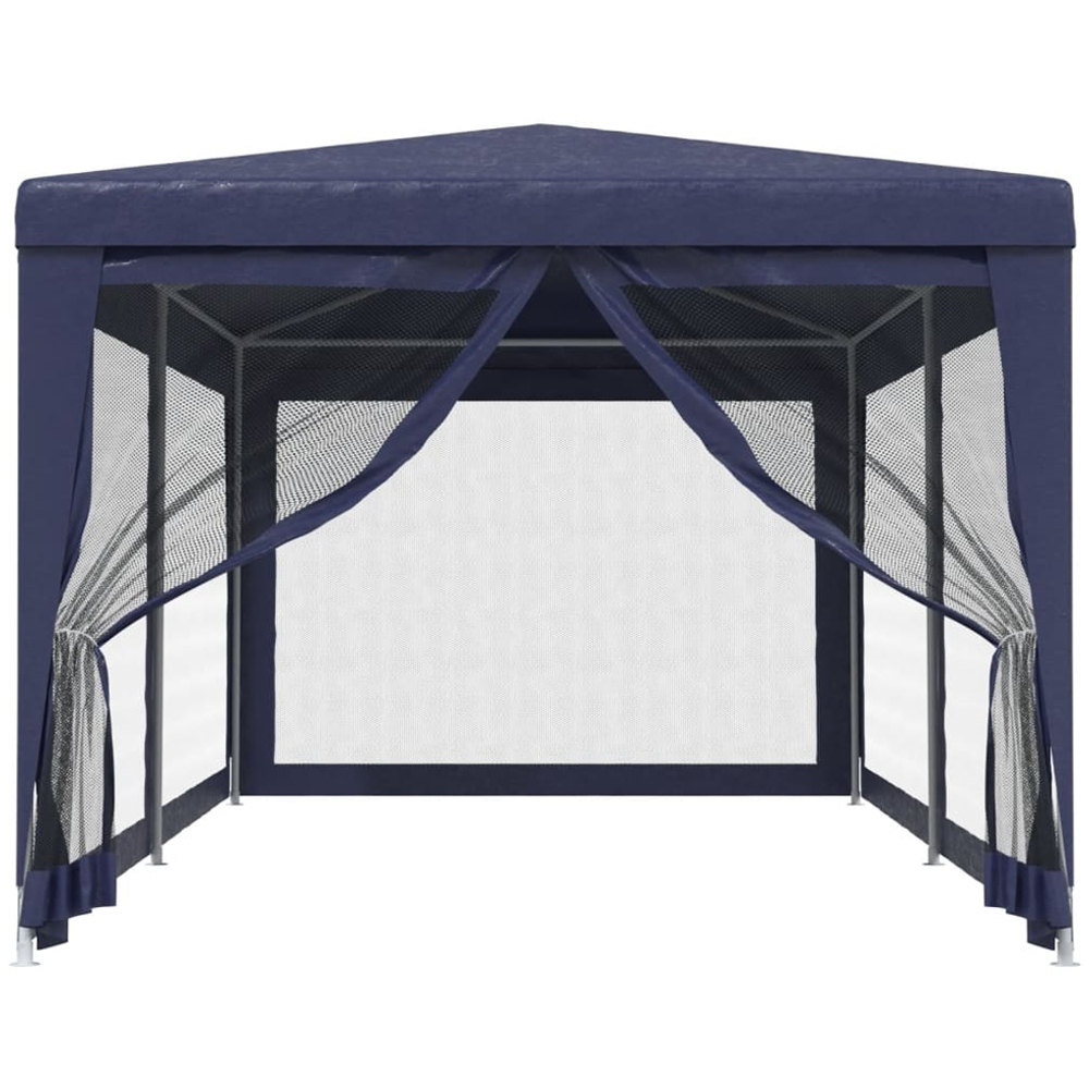 vidaXL 3 x 6m Blue Party Tent with Mesh Sidewalls Image 3