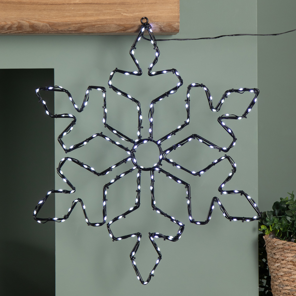 Samuel Alexander White LED FlexiBrights Light Up Metal Christmas Snowflake Decoration Image 4