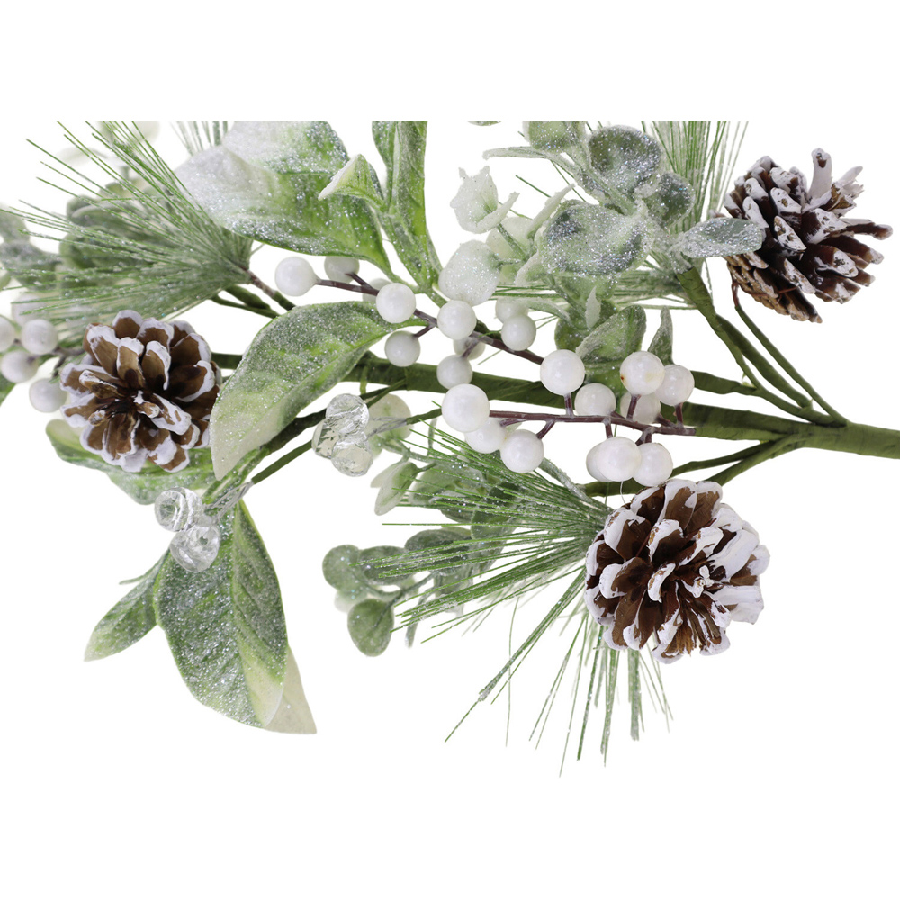 White Berry and Pinecone Spray Image 2