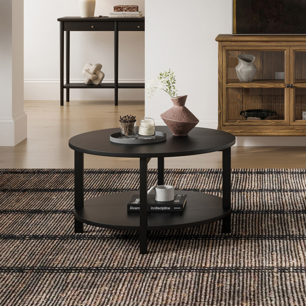 Westbrook Single Shelf Black Coffee Table Image 6