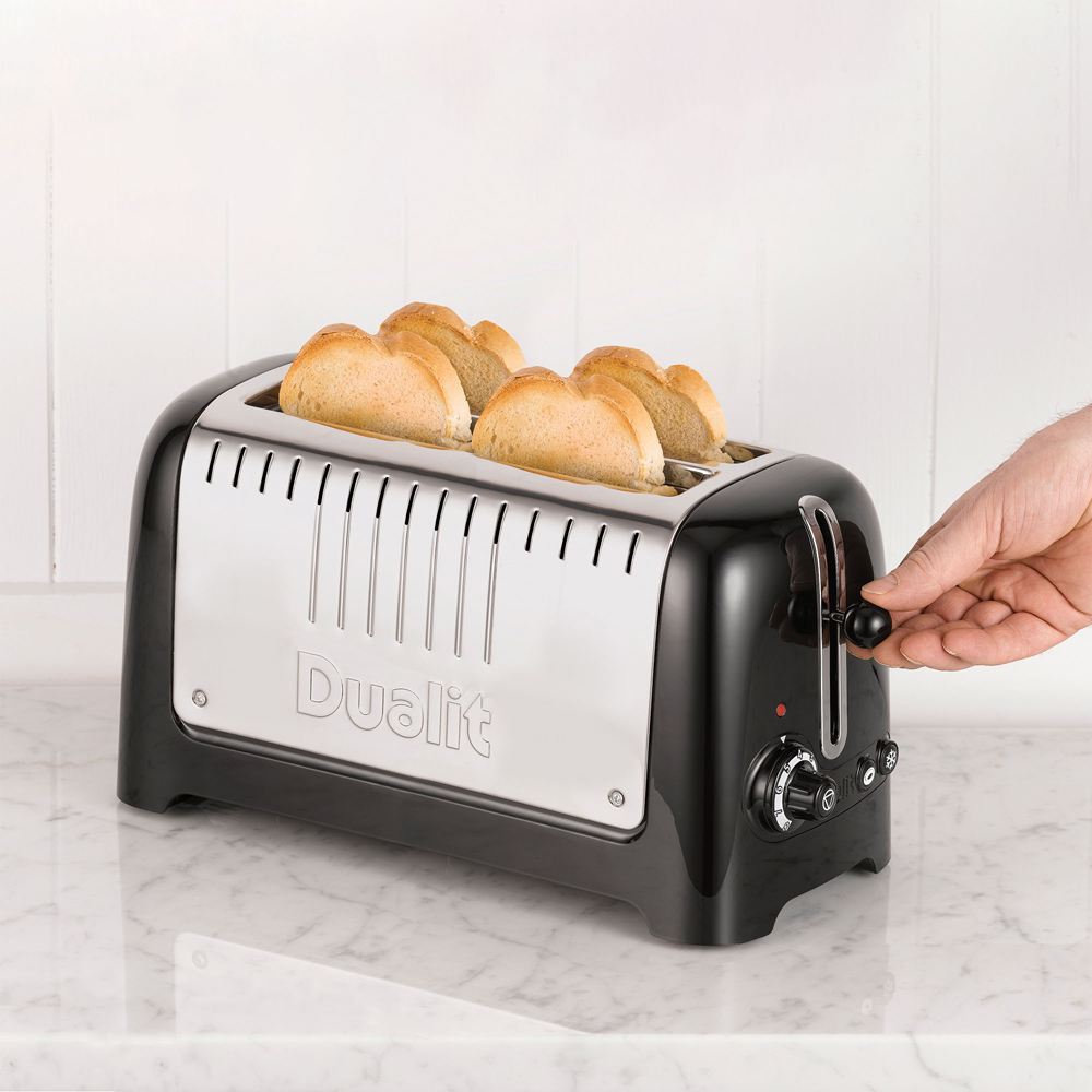 Dualit DA4602 Black 4 Slice 2 Long Slot Toaster Image 4