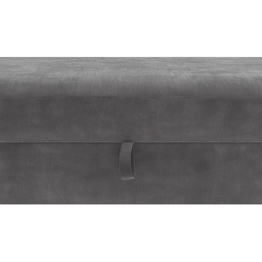 Dorel Hartford Grey Chenille Storage Ottoman Image 5