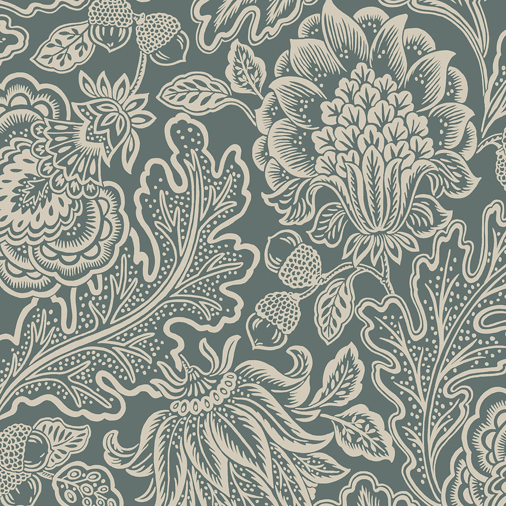 Belgravia Decor Fernhurst Floral Trail Green Wallpaper Image 1