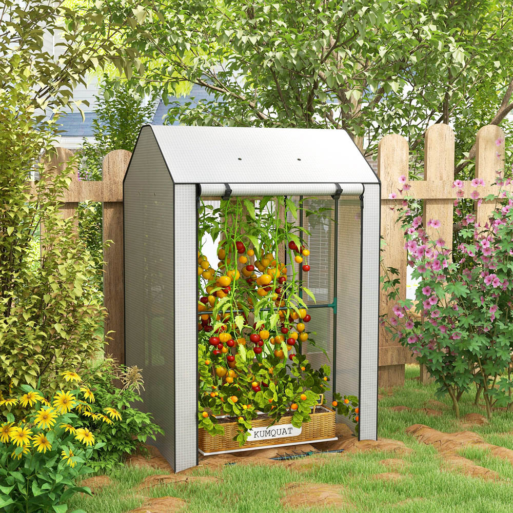 Outsunny 4 Shelf Steel Frame 3 x 3ft Portable Greenhouse Image 2