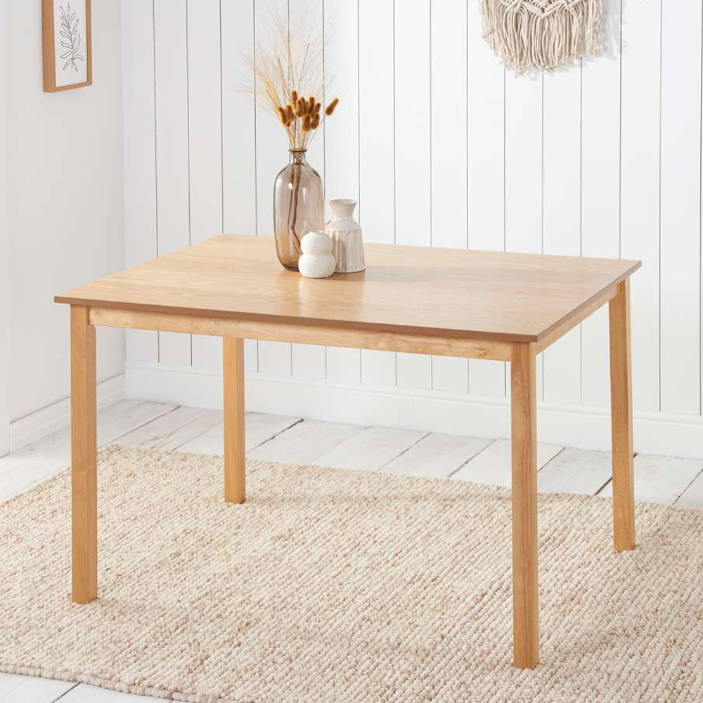 Cottesmore 4 Seater Rectangle Dining Table Oak Image 1