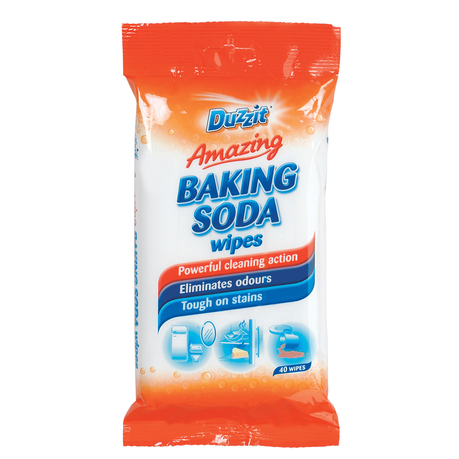 Duzzit Baking Soda Antibacterial  Wipes 40 Pack Image