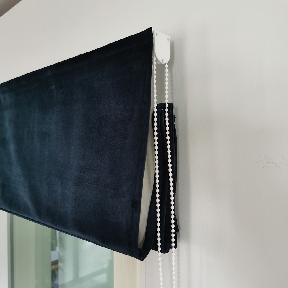 Roman Matte Velvet Blackout Blind Midnight Blue Image 4