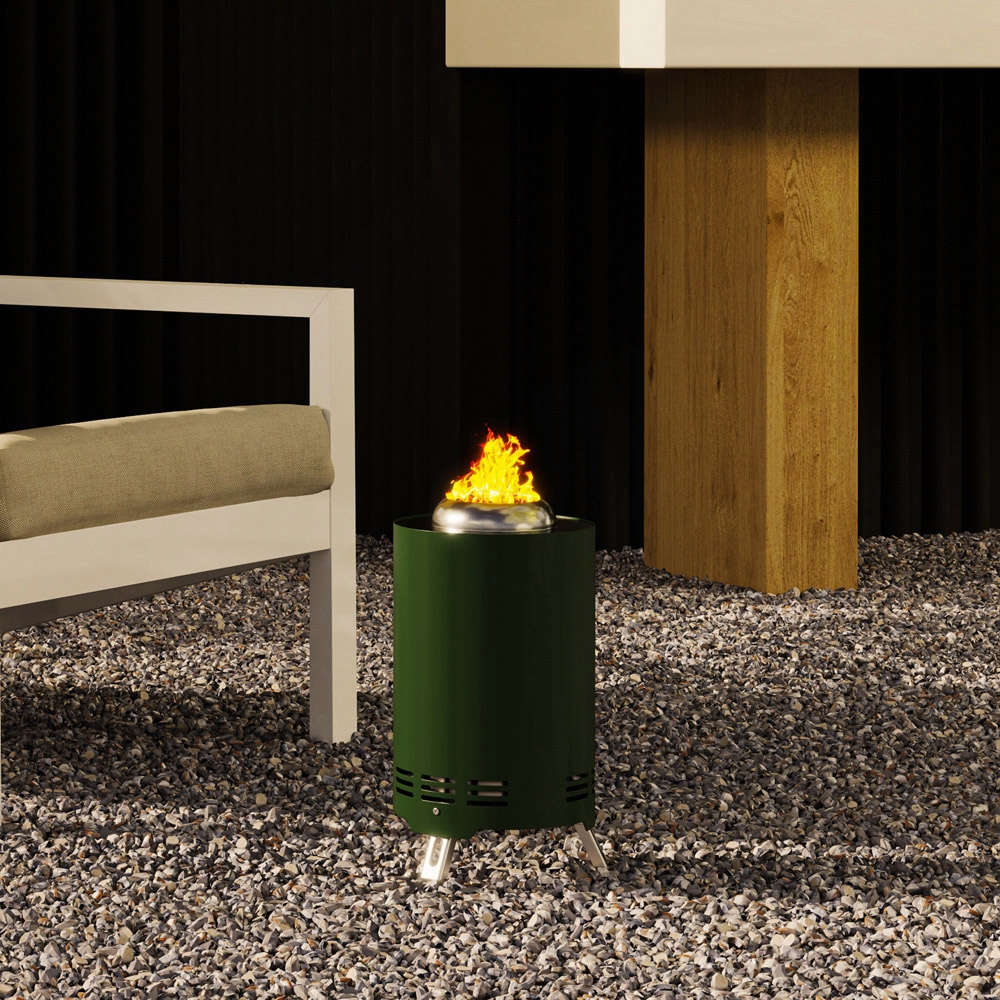 Outsunny Green Stainless Steel Smokeless Wood Burning Firepit Image 3