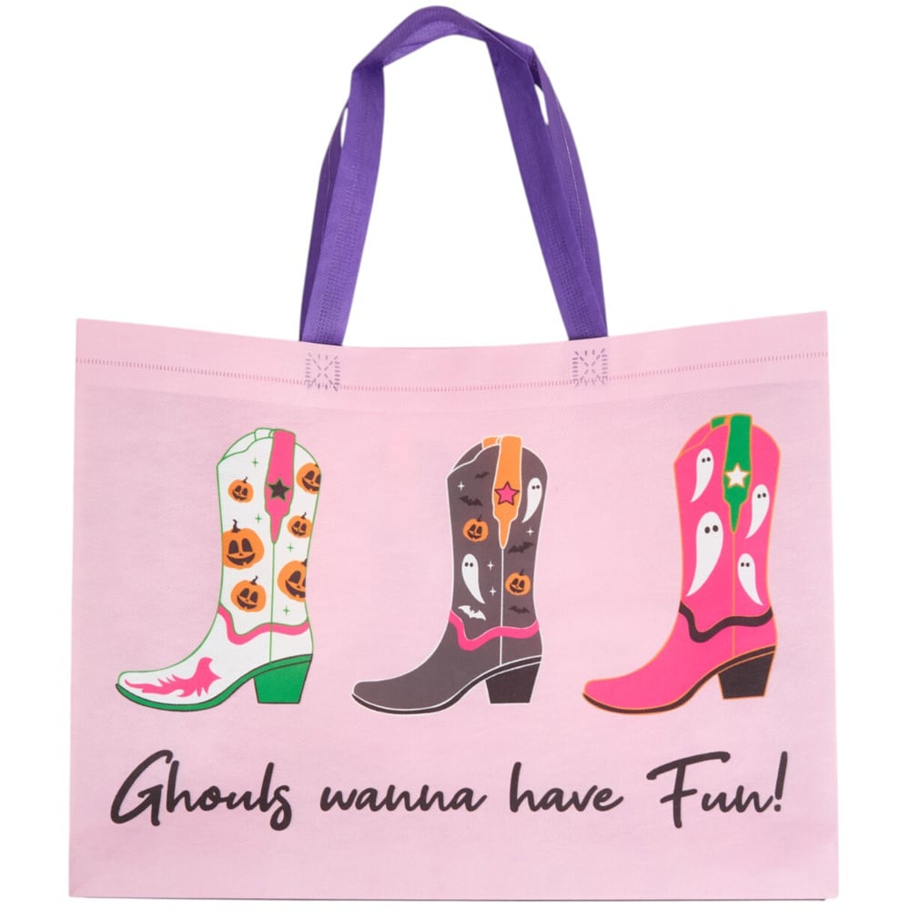 Reuseable Ghouls Shopper Bag - Pink Image 1