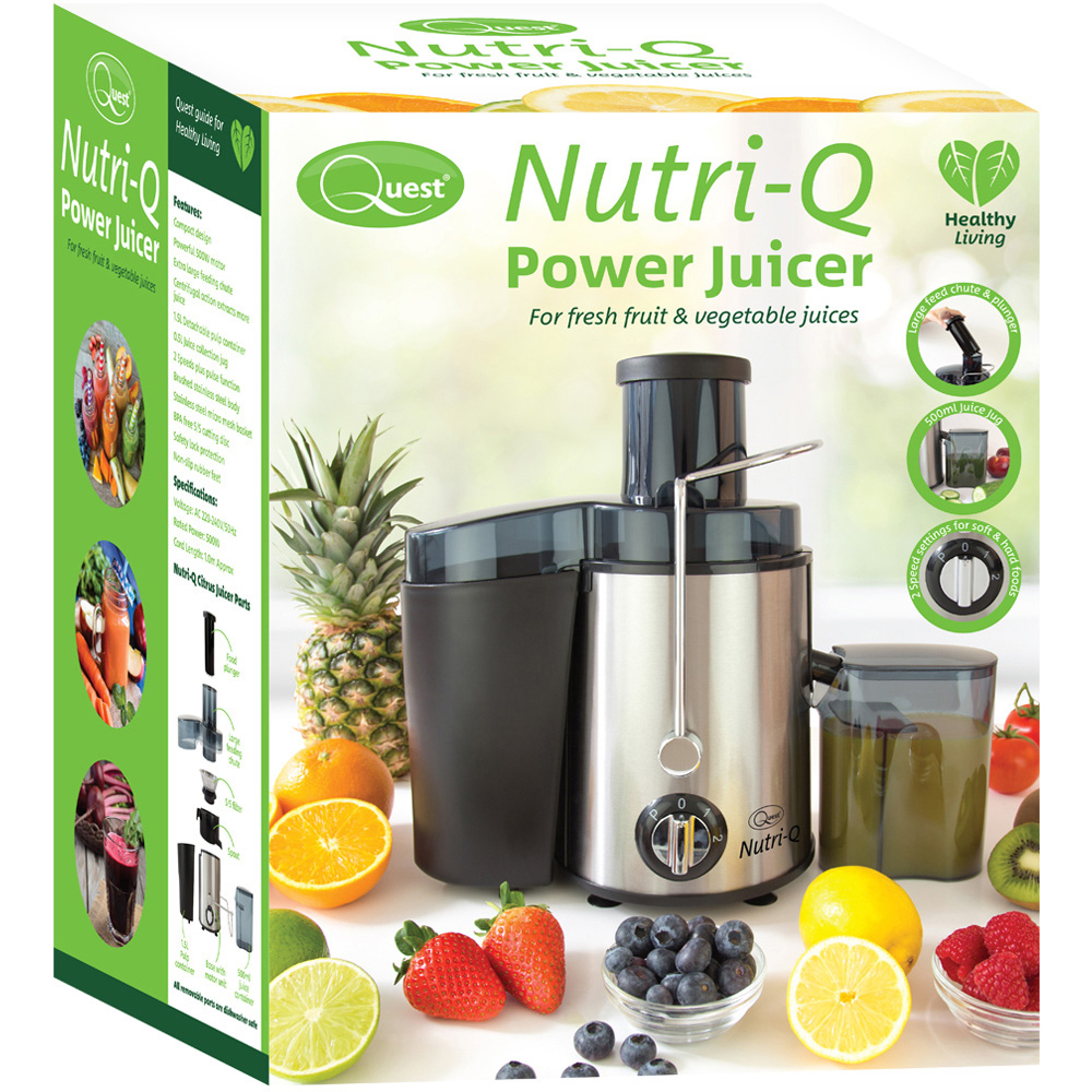 Quest Nutri-Q Black and Silver Centrifugal Power Juicer Image 8