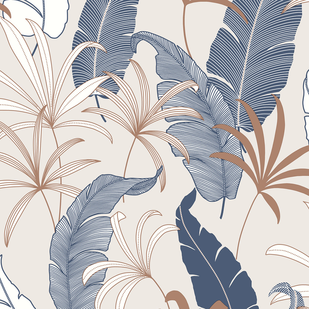 Arthouse Selago Beige and Blue Wallpaper Image 1