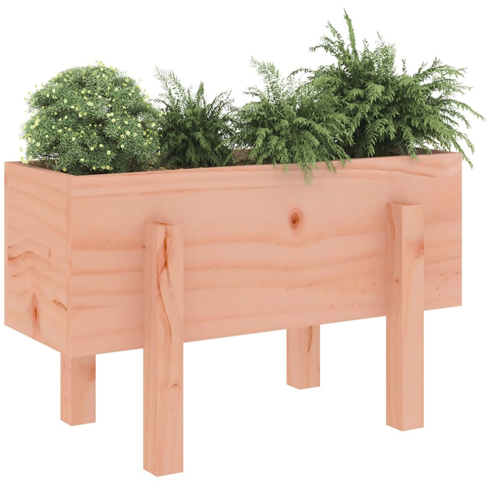 vidaXL Brown Solid Wood Rectangular Raised Garden Planter 62 x 30 x 38cm Image 2
