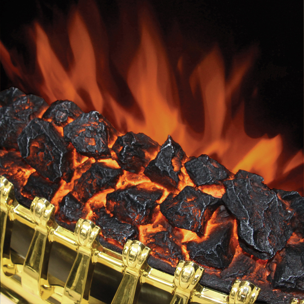Be Modern Bayden Brass Inset Electric Fireplace 2kW 16 inch Image 4