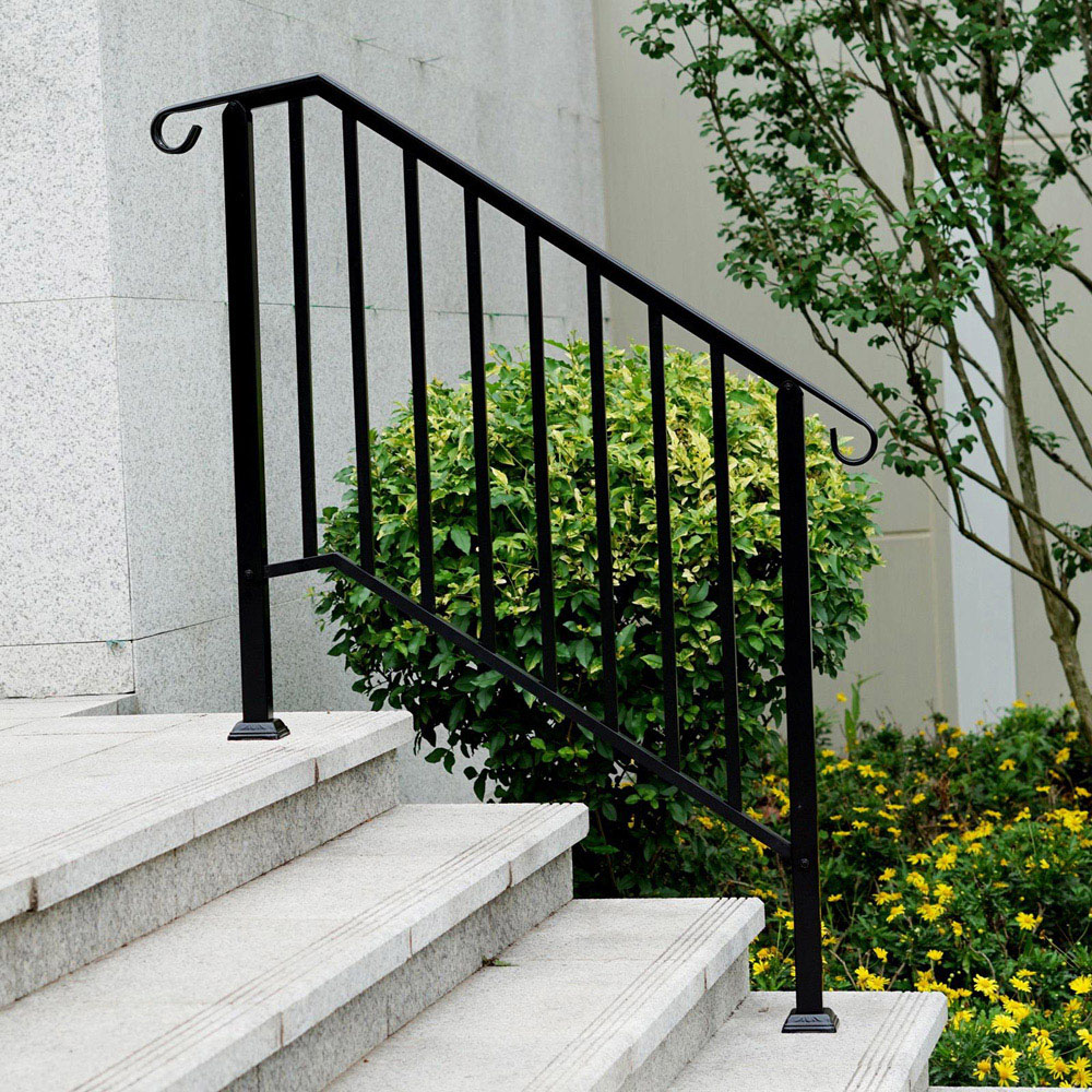 Gr8 Garden Black Steel 3 Steps Garden Stairs Grab Rail Image 2