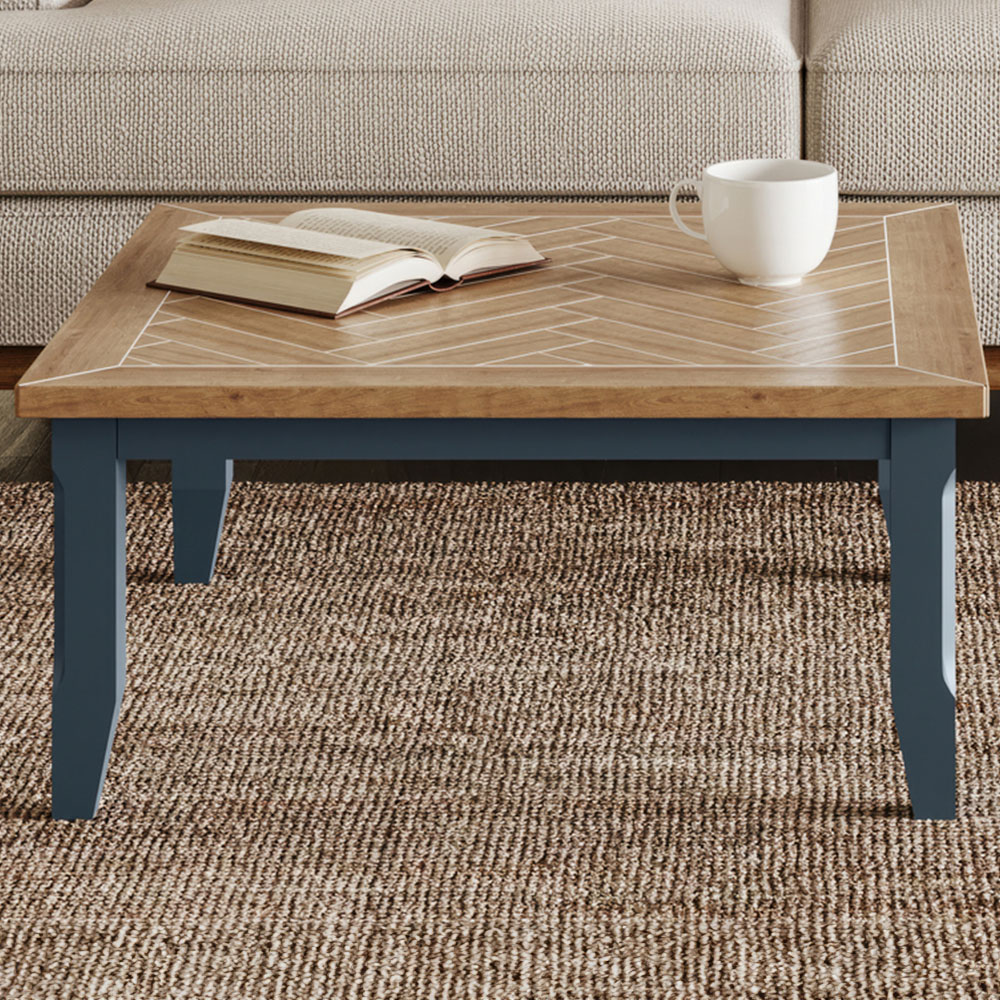 Baumhaus Signature Blue Square Open Coffee Table Image 1