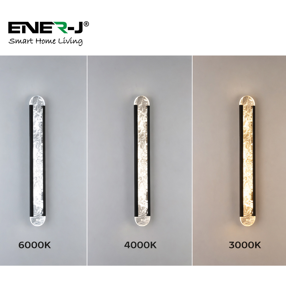 ENER-J AuroraGlow 16W CCT Adjustable and Dimming Designer Acrylic LED Wall Light 60 x 9cm Image 3