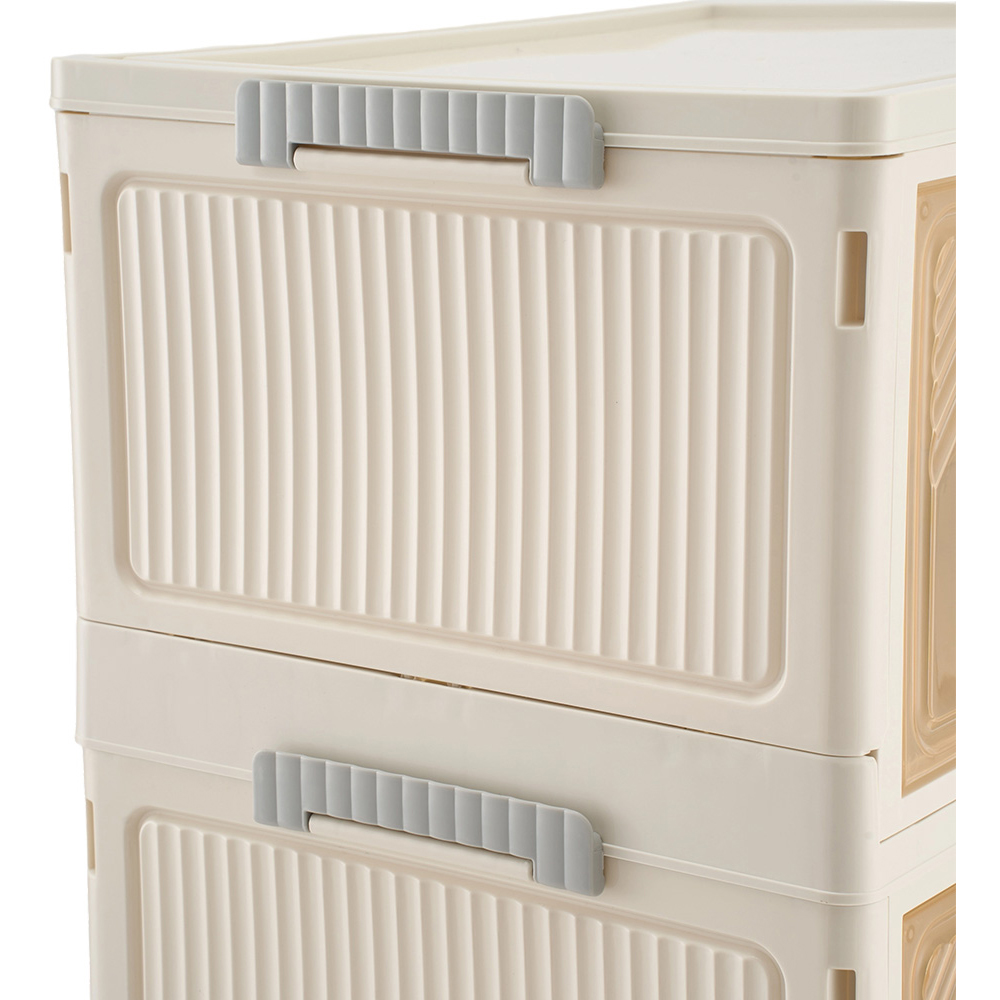 Living and Home 4 Tier Plastic Hallway Shoe Cabinet Image 5