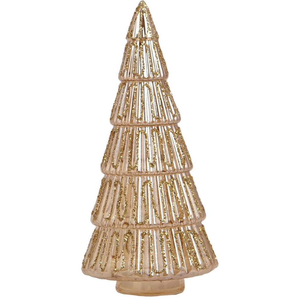 Golden Glitter LED Tree - Gold Image