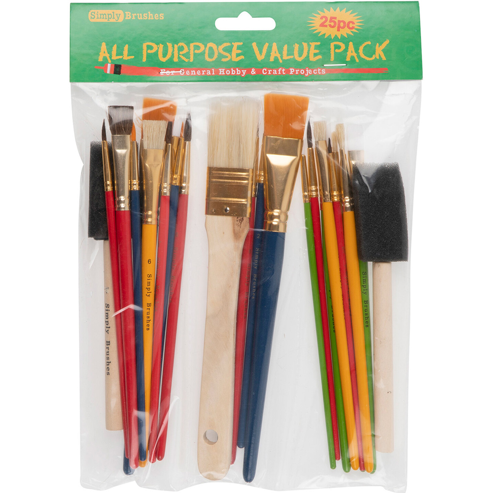 Simply Brushes All Purpose Paint Brush Set 25 Piece Image