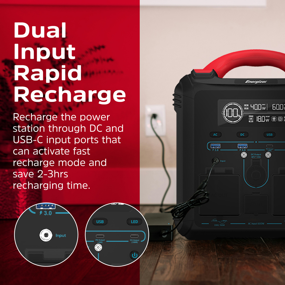 Energizer Black Power Station 550Wh Image 5