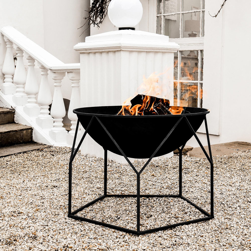 Ivyline Black Buckingham Fire Pit 51 x 70cm Image 6