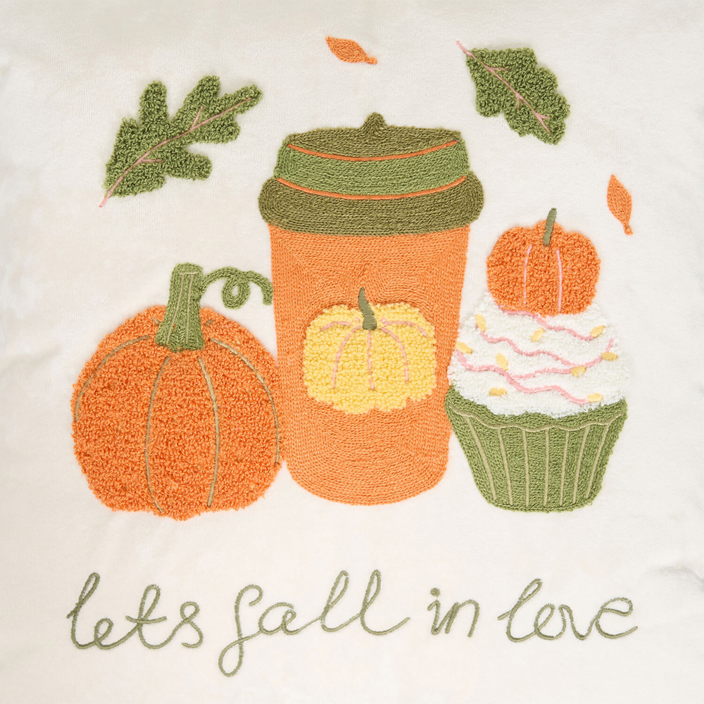 Lets Fall In Love Embroidered Cushion Image 2