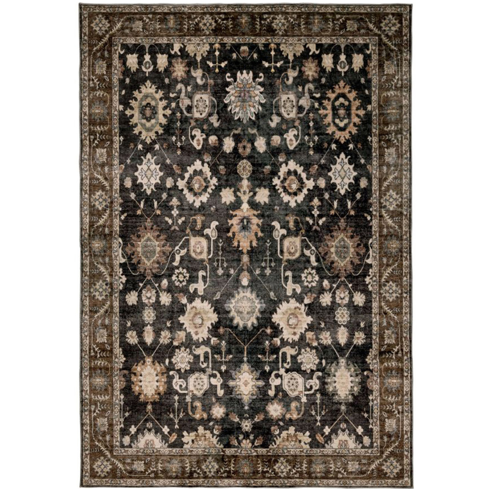 Homemaker Roma Black Traditional Flat Rug 200 x 290cm Image 2
