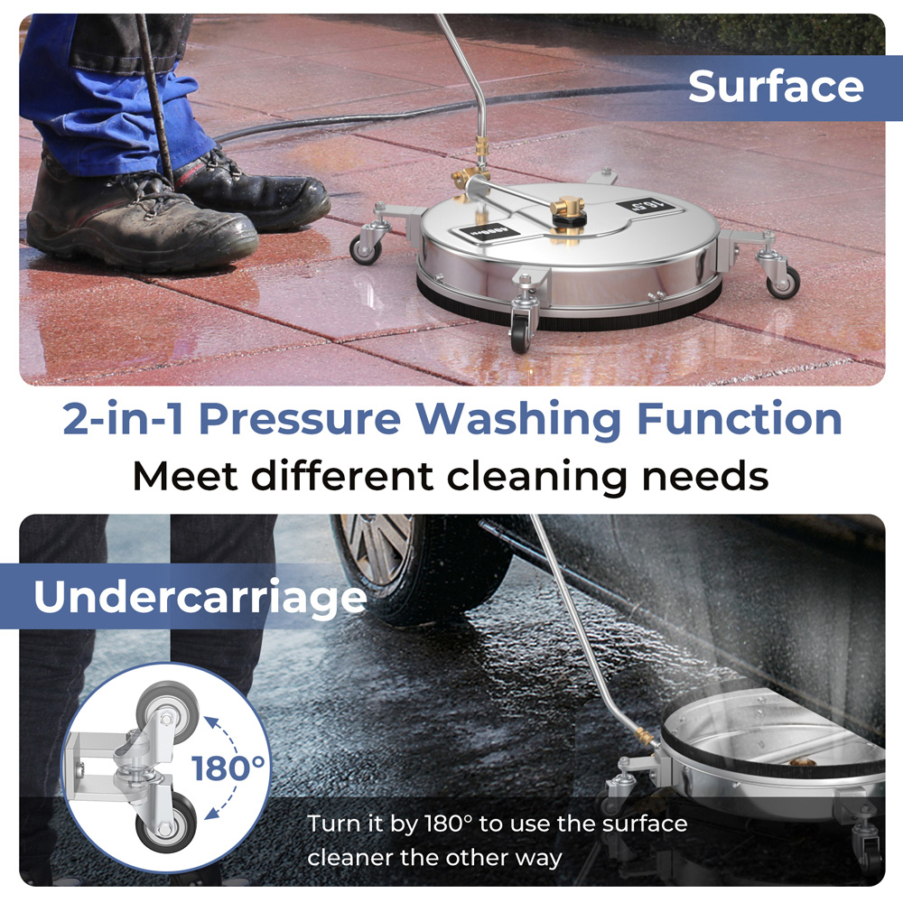 Costway AU10020 Pressure Washer Surface Cleaner with Casters 4000W Image 5