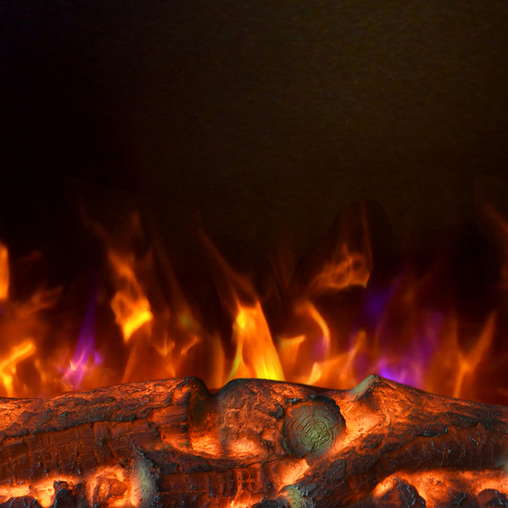 Be Modern Quattro Black Glass Wall Hung Electric Fireplace 25 inch Image 5