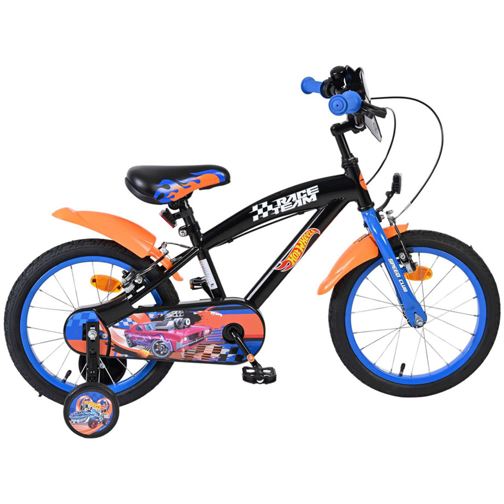 Volare Hot Wheels Kids 16 inch Multicolour Bike with Stabilisers Image 6