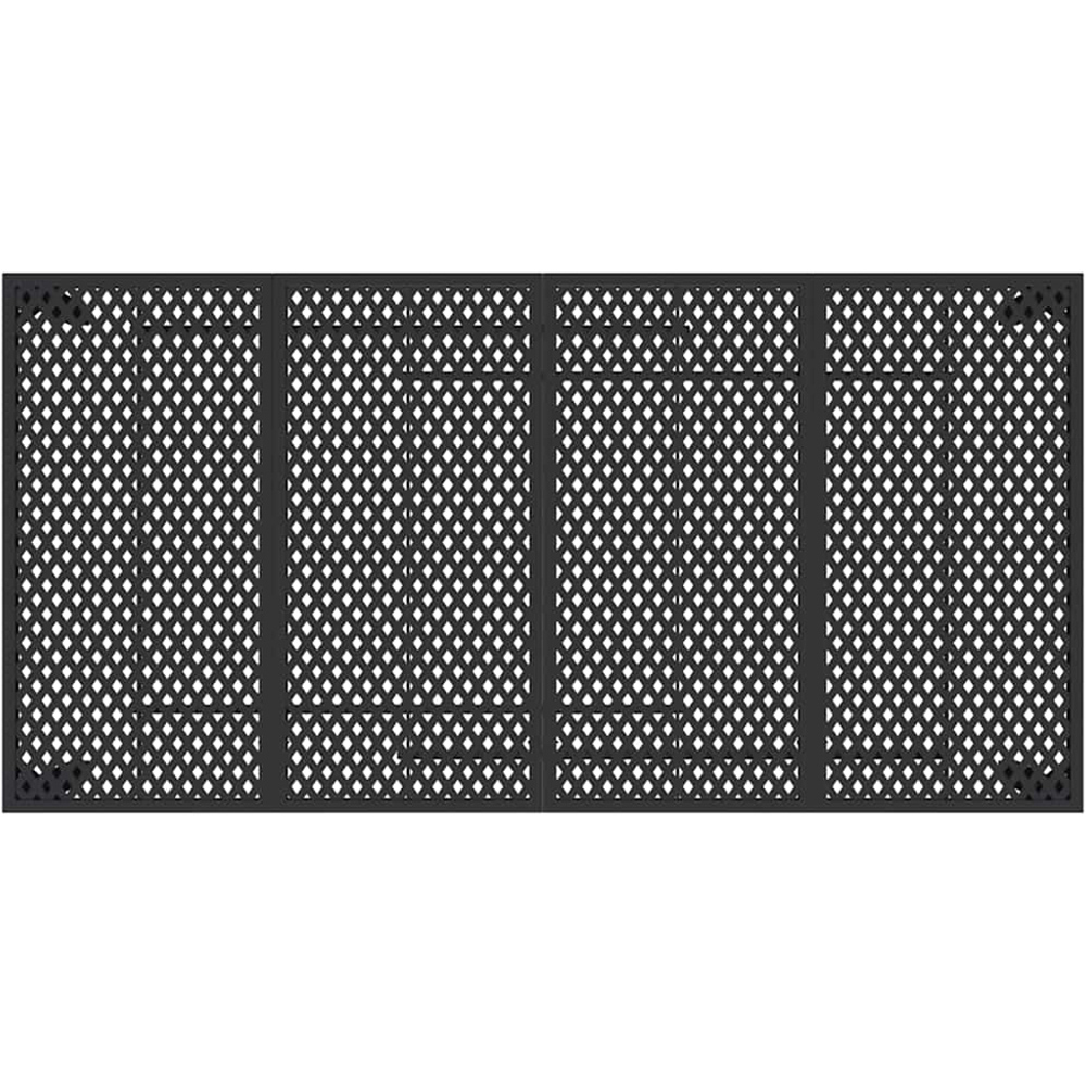 vidaXL 8 Seater Anthracite Powder Coated Steel Mesh Square Garden Table Image 5