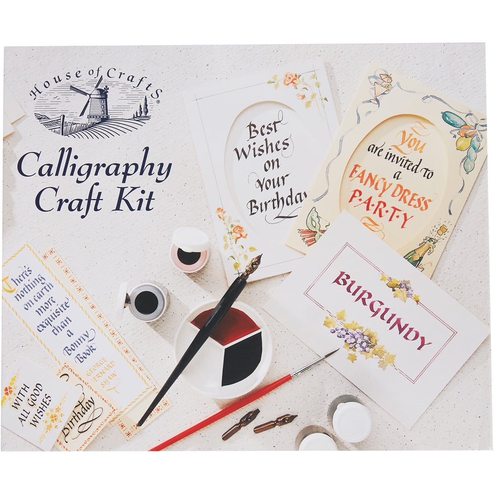 House of Crafts Multicoloured Calligraphy Craft Kit Image 1