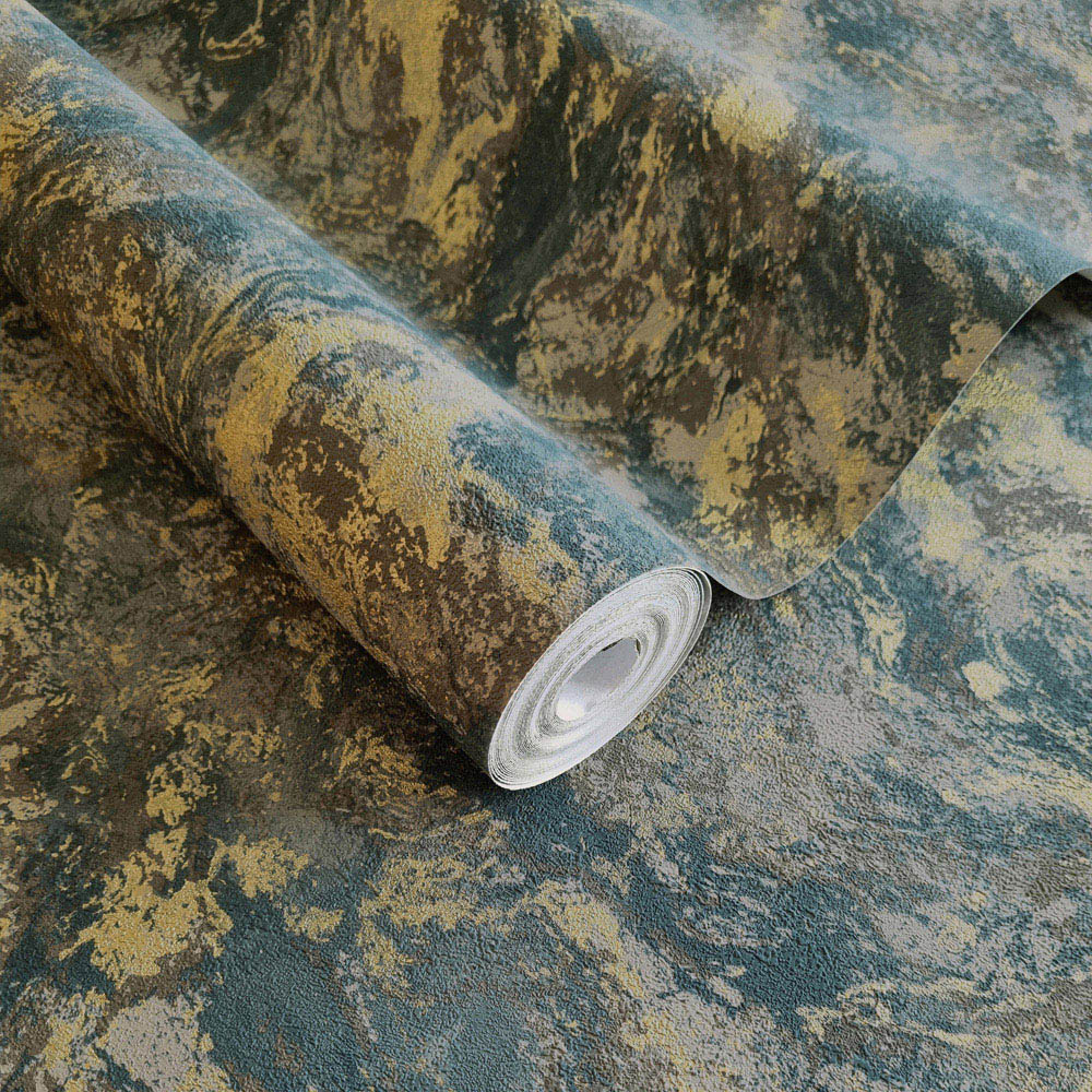 Holden Levanto Marble Teal Wallpaper Image 2