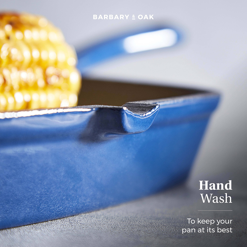 Barbary and Oak 23cm Blue Cast Iron Grill Pan Image 6