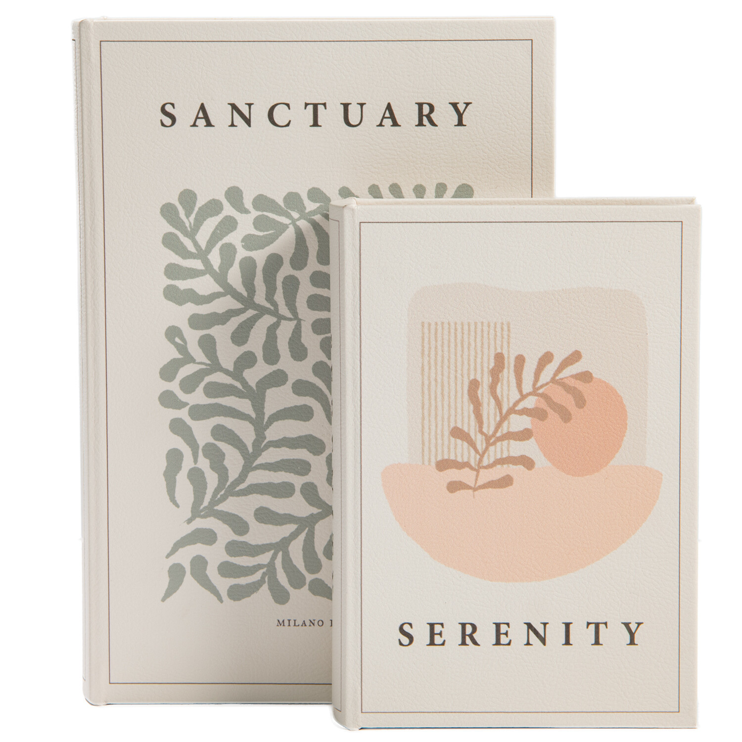 Set of 2 Sanctuary and Serenity Book Boxes White Image 1