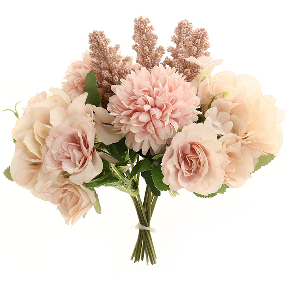 Living and Home Pink Artificial Silk Flower for Wedding Image 1