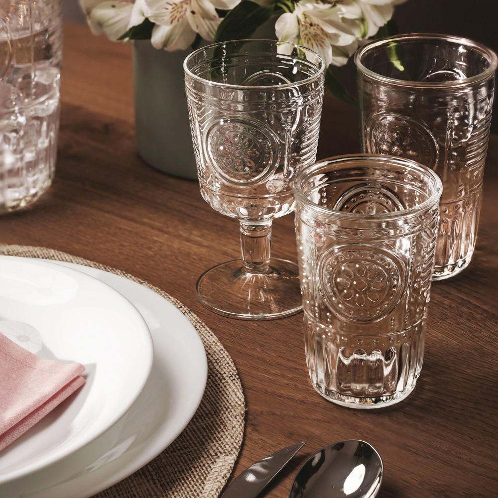 Bormioli Rocco Floral Motif Etched Clear Romantic Highball Glass 475ml 24 Pack Image 5
