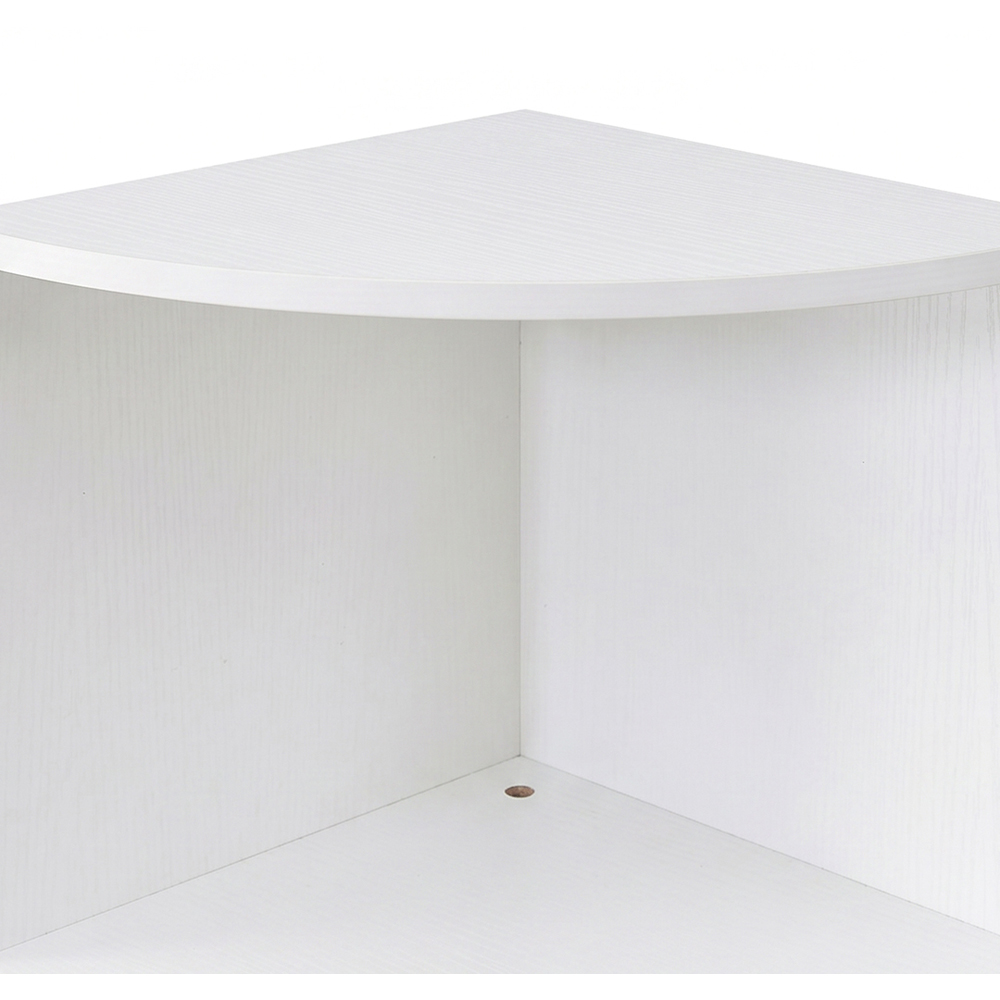 Living and Home Single Door Single Drawer White Corner Cabinet Image 4