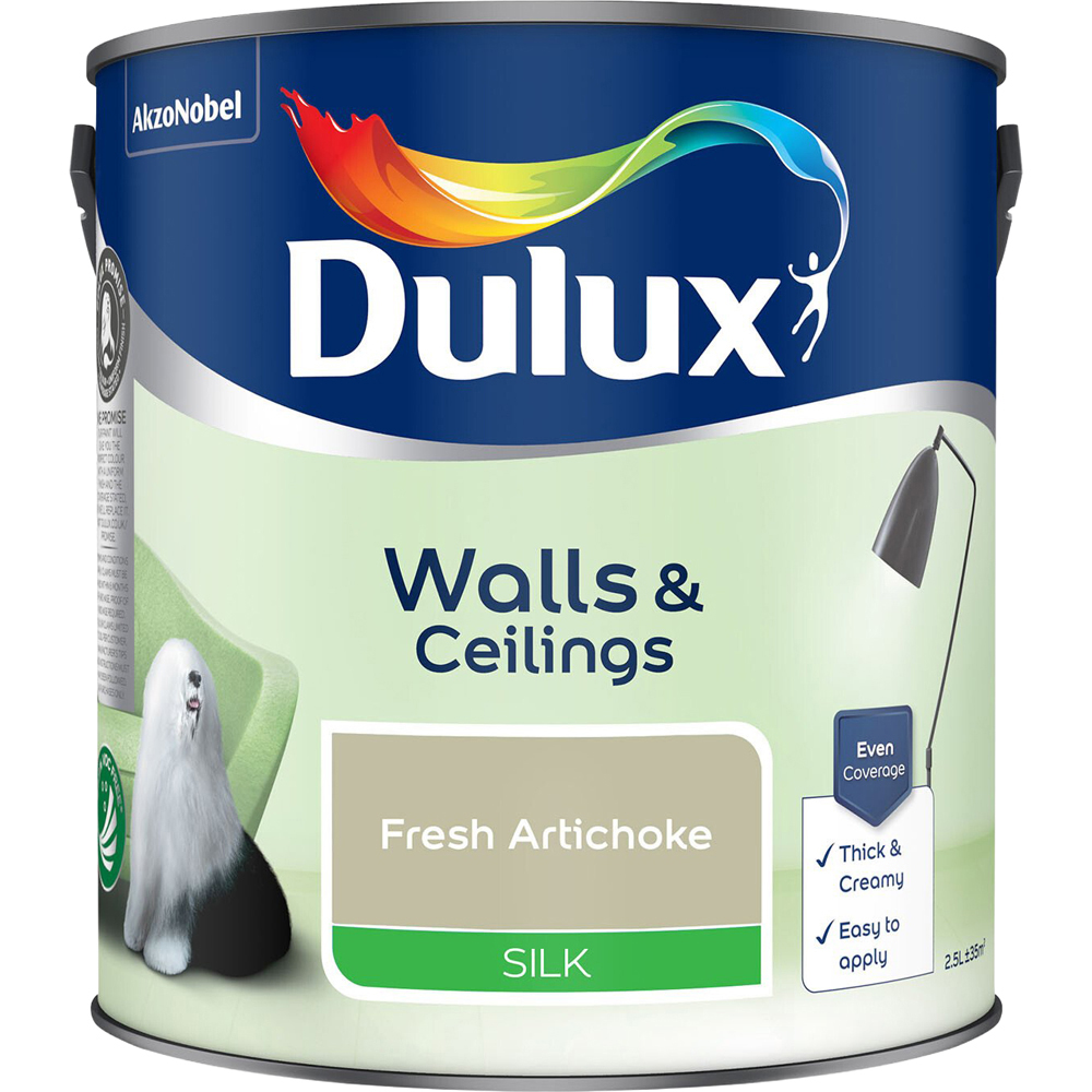 Dulux Silk Emulsion Paint - Fresh Artichoke / 2.5l Image 2