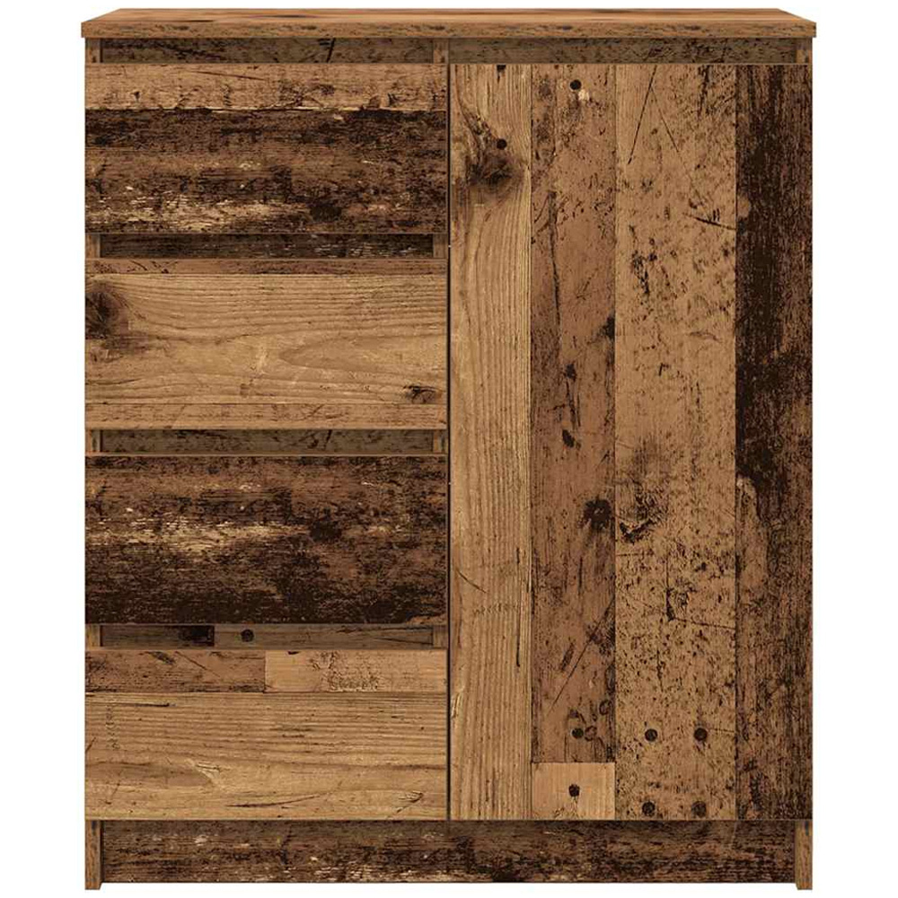 vidaXL Single Door 4 Drawer Old Wood Sideboard Image 5